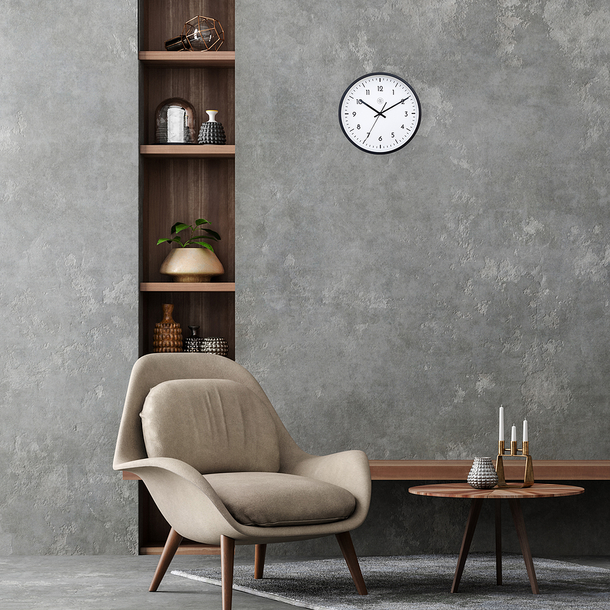 Reloj de Pared Easy big, 30 cm, blanco