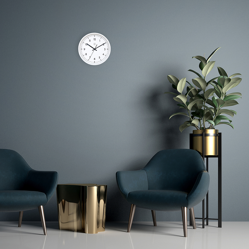 Reloj de Pared Easy big, 30 cm, blanco