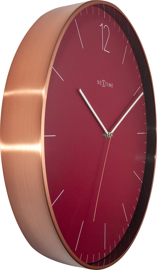 Reloj de Pared Essential XXL, cobre y rojo