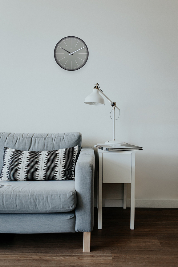 Reloj de pared Ethan, gris