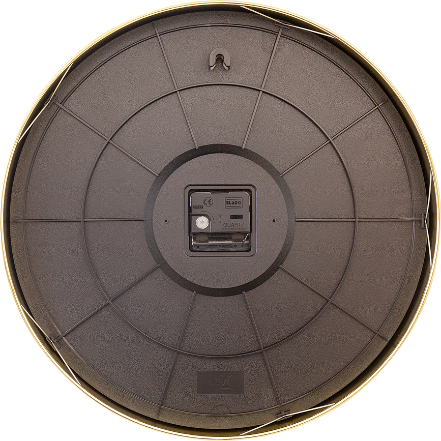 Reloj de Pared Excentric, blanco y dorado