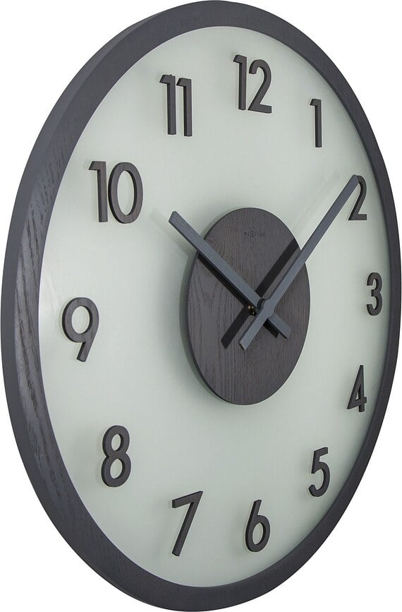 Reloj de Pared Frosted Wood, gris