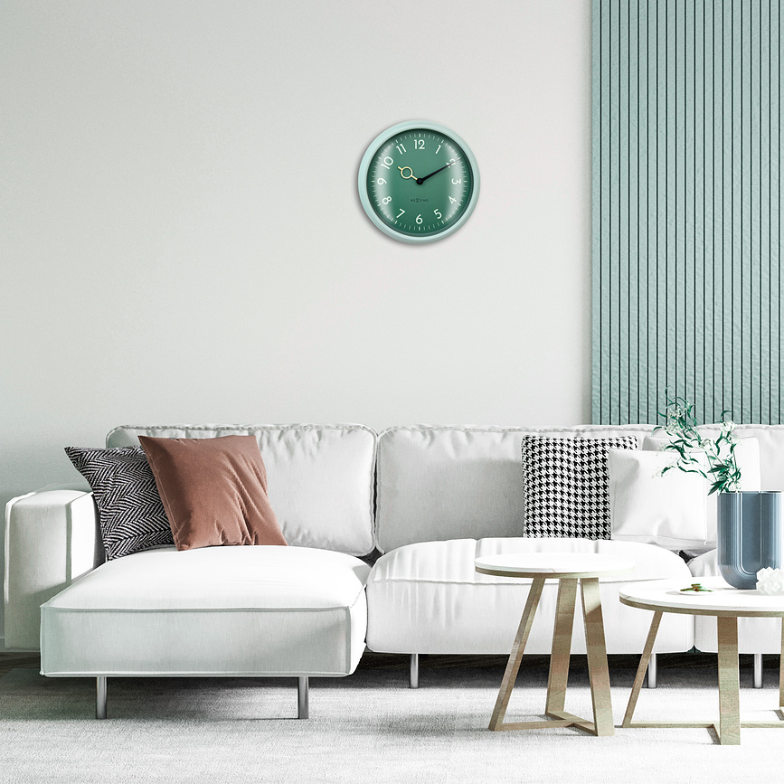 Reloj de Pared Golden HourWall, verde