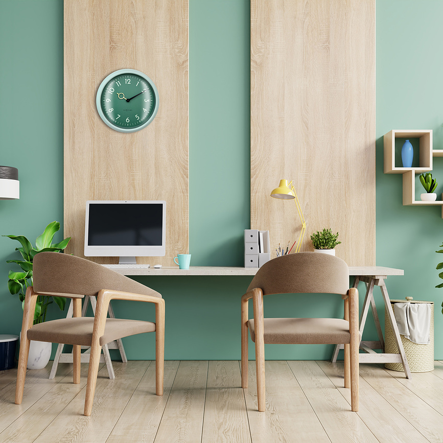 Reloj de Pared Golden HourWall, verde