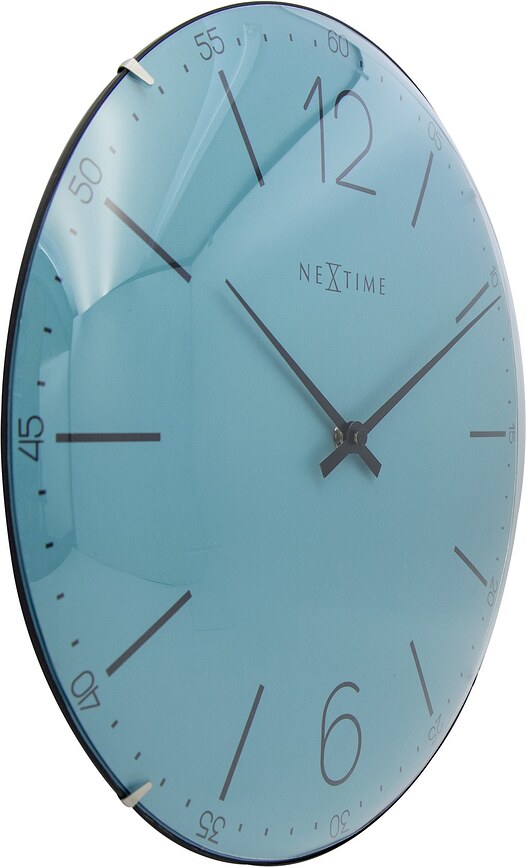 Reloj de pared Index Dome, azul