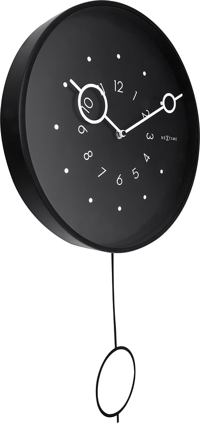 Reloj de pared Loop, negro