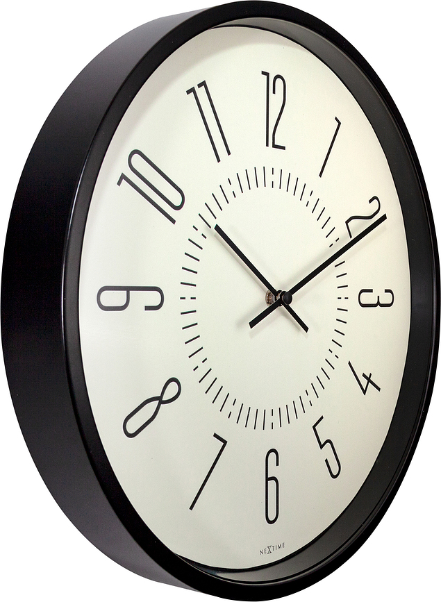 Reloj de pared Luminous, 30 cm, negro