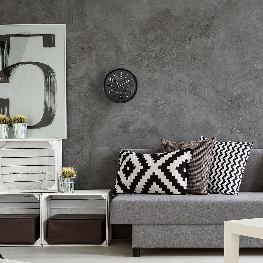 Reloj de pared Luminous, 30 cm, negro