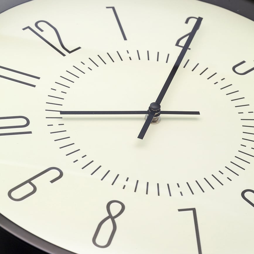 Reloj de pared Luminous, 30 cm, negro