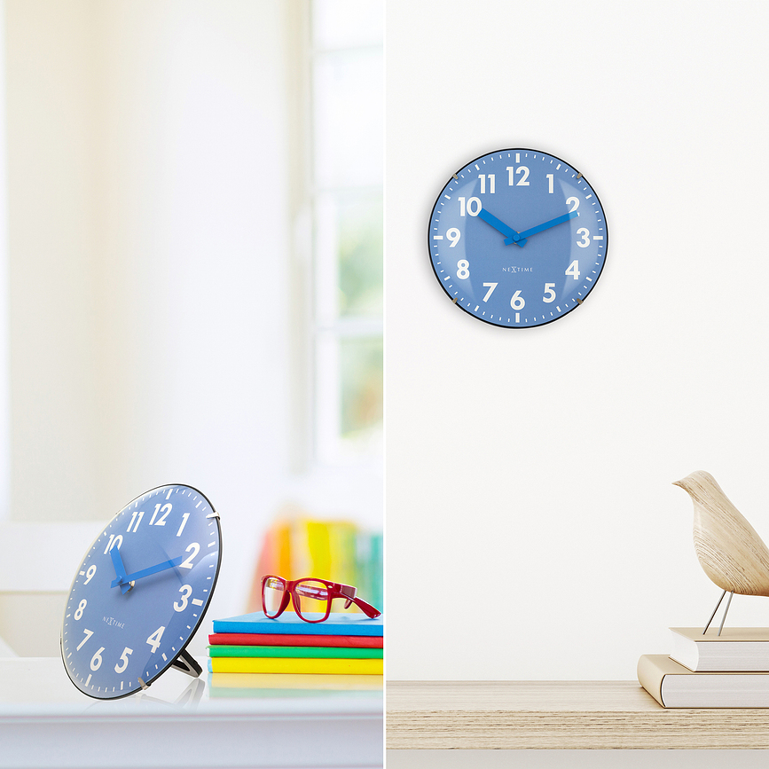 Reloj de pared o de mesa Duomo Mini, azul