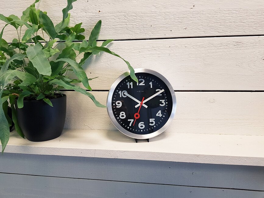 Reloj de pared o de mesa Station, 19 cm, con cifras 
ára
bes