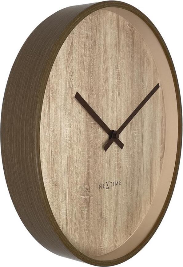 Reloj de pared de madera clara Oslo, 30 cm
