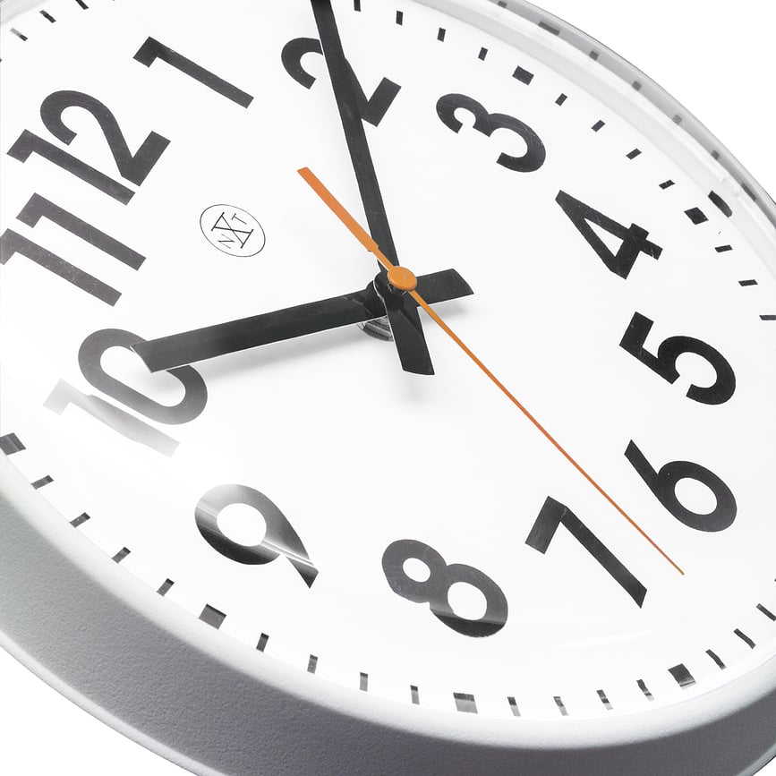 Reloj de Pared Peter, 26 cm, blanco y negro