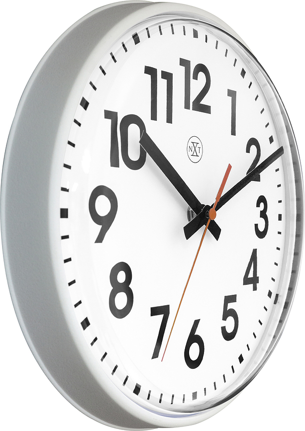 Reloj de Pared Peter, 26 cm, blanco y negro