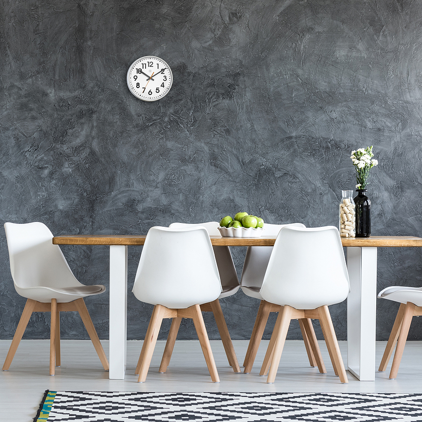 Reloj de Pared Peter, 26 cm, blanco y negro