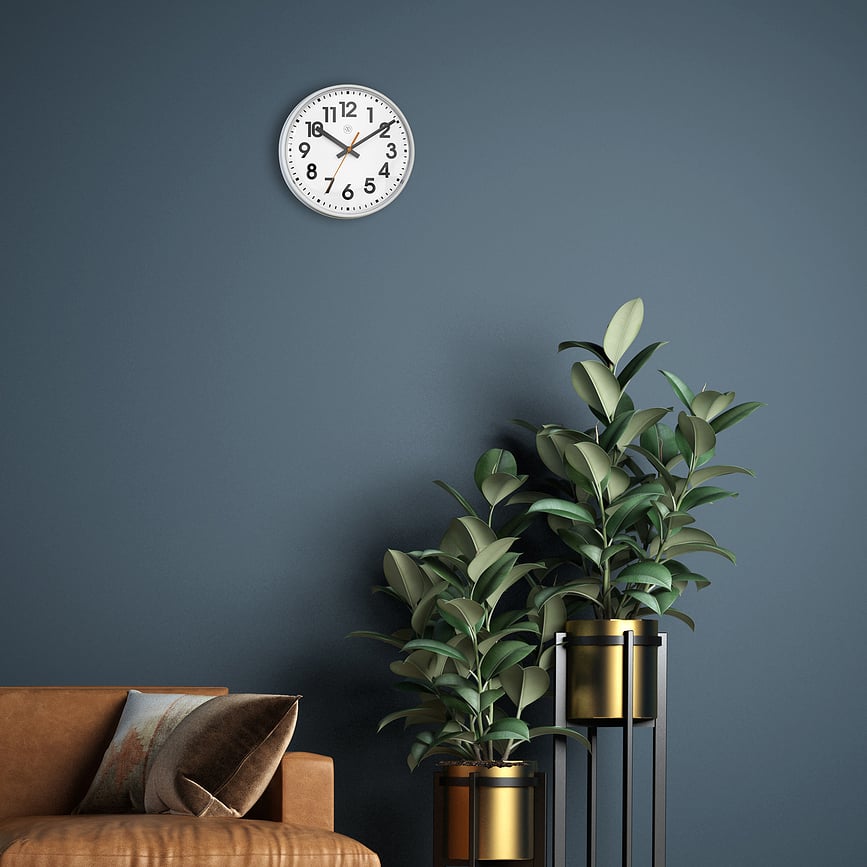 Reloj de Pared Peter, 26 cm, blanco y negro