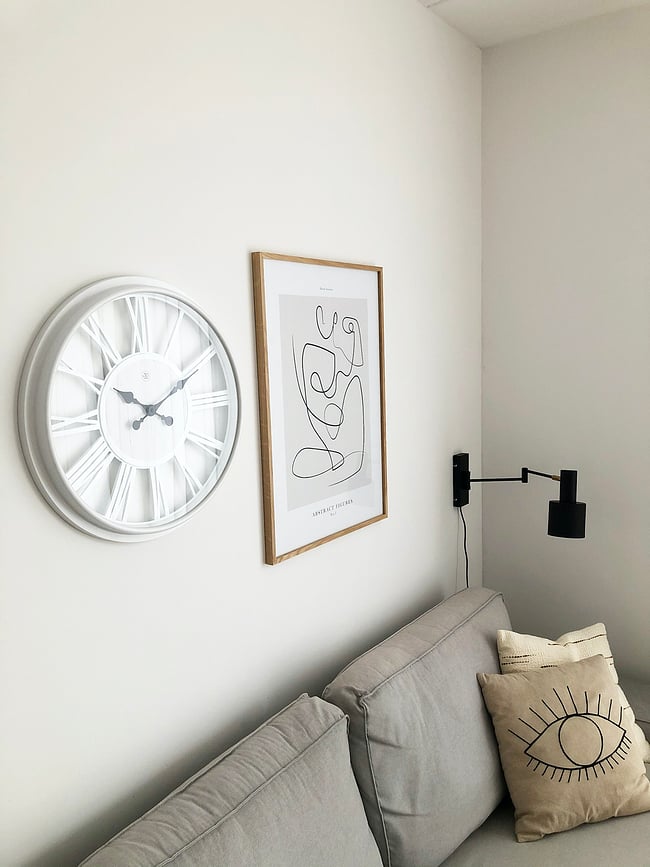 Reloj de pared Quebec, blanco