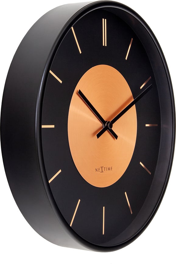 Reloj de Pared Retro II, negro y cobre
