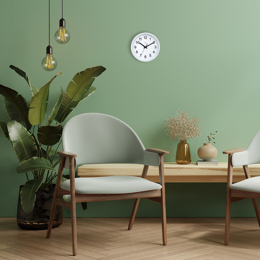 Reloj de Pared Robust, 25,5 cm, blanco