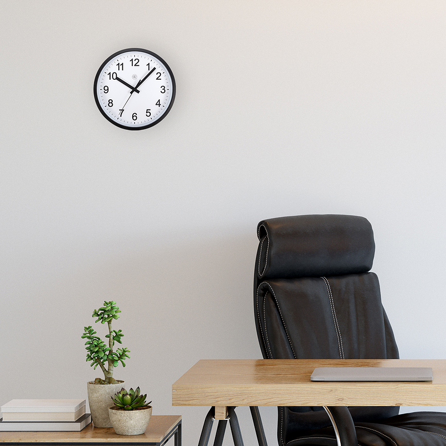 Reloj de Pared Robust, 25,5 cm, blanco
