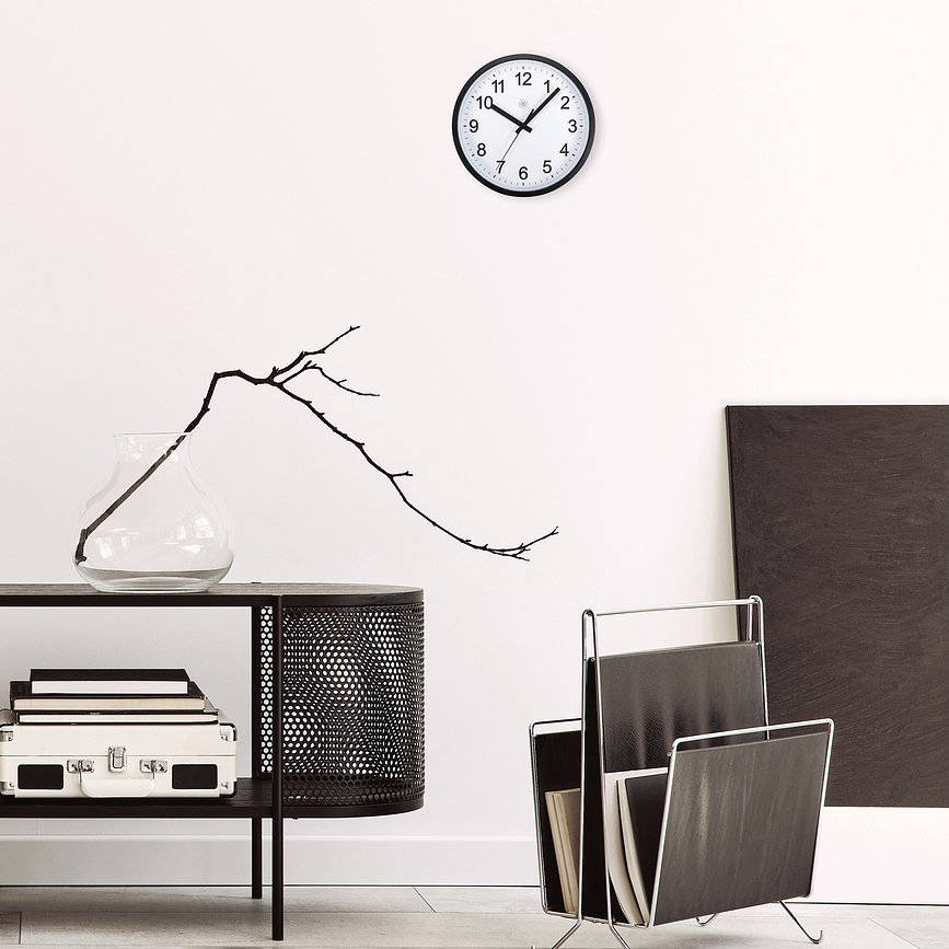 Reloj de Pared Robust, 25,5 cm, blanco