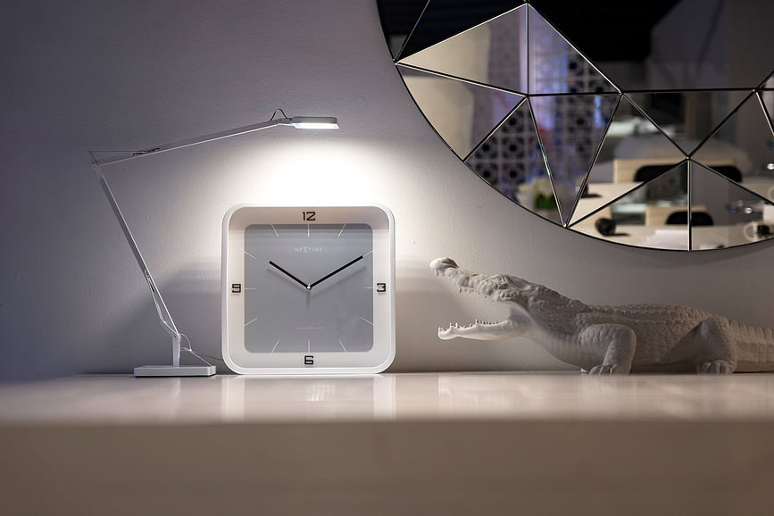 Reloj de Pared Square Wall, blanco