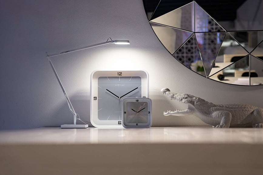 Reloj de Pared Square Wall, blanco