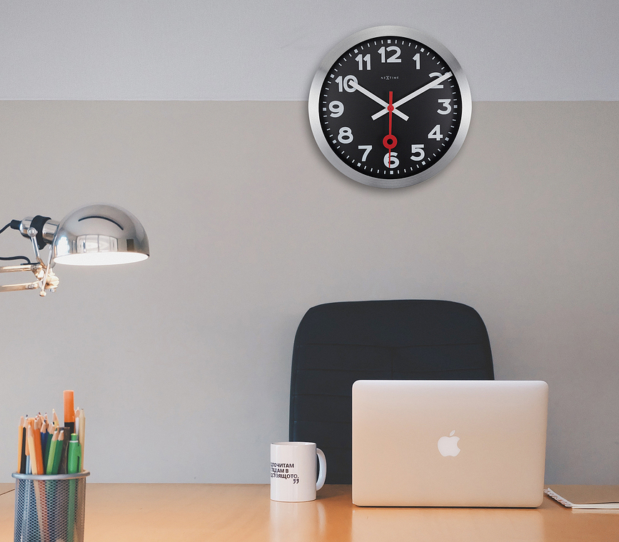 Reloj de Pared con números arábigos Station, 35 cm