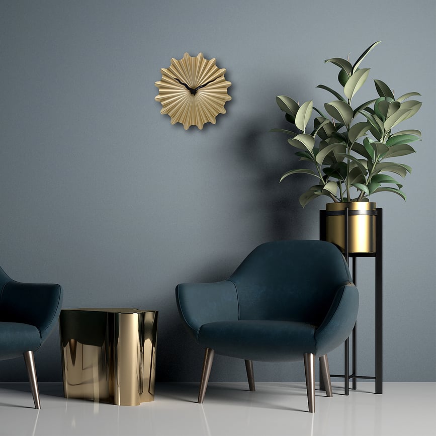 Reloj de Pared Sunny, dorado