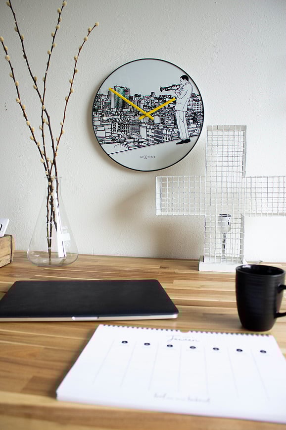 Reloj de pared Trumpet City