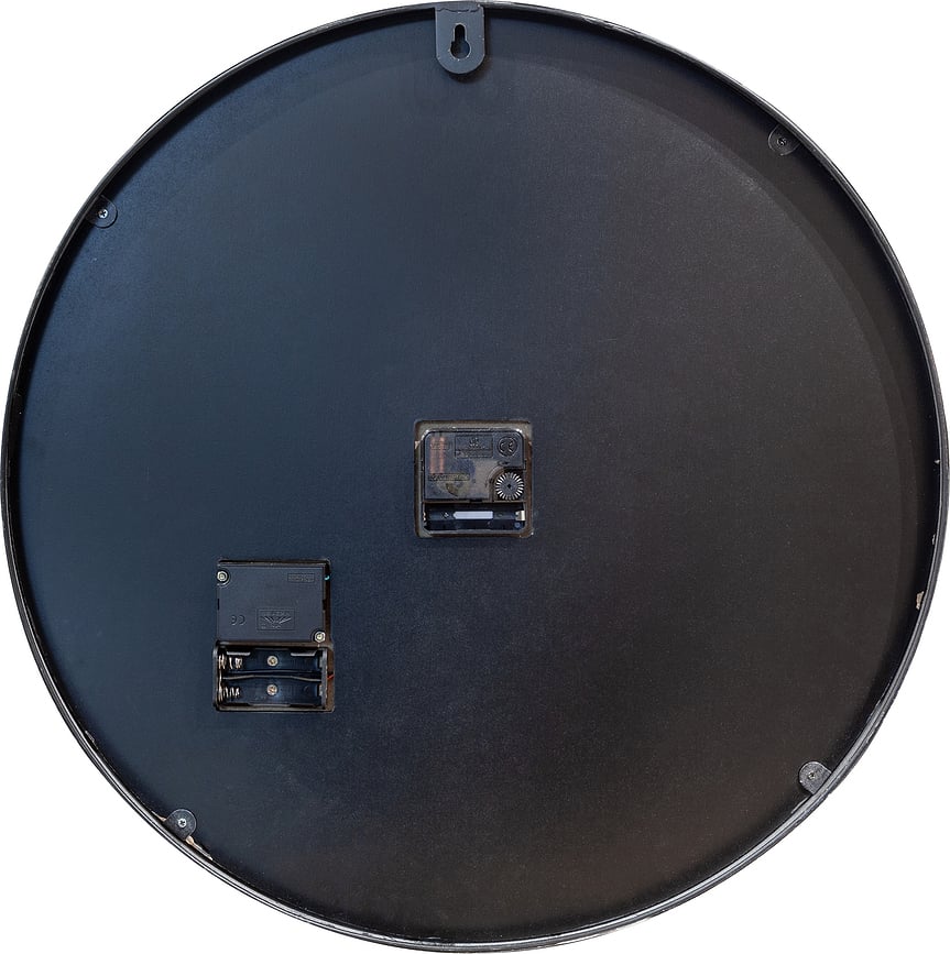 Reloj de Pared William, negro y dorado