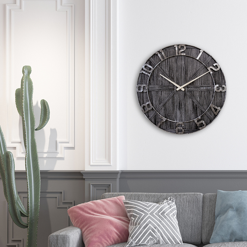 Reloj de pared York, negro