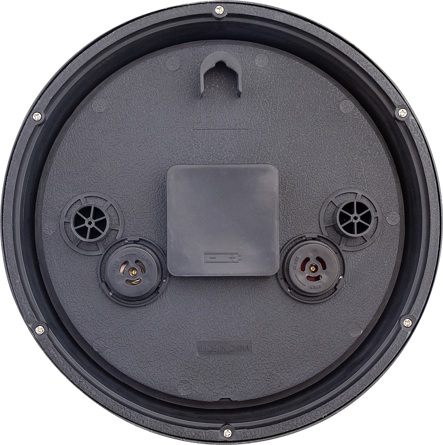 Reloj con termómetro e higrómetro Jasmine, negro y blanco