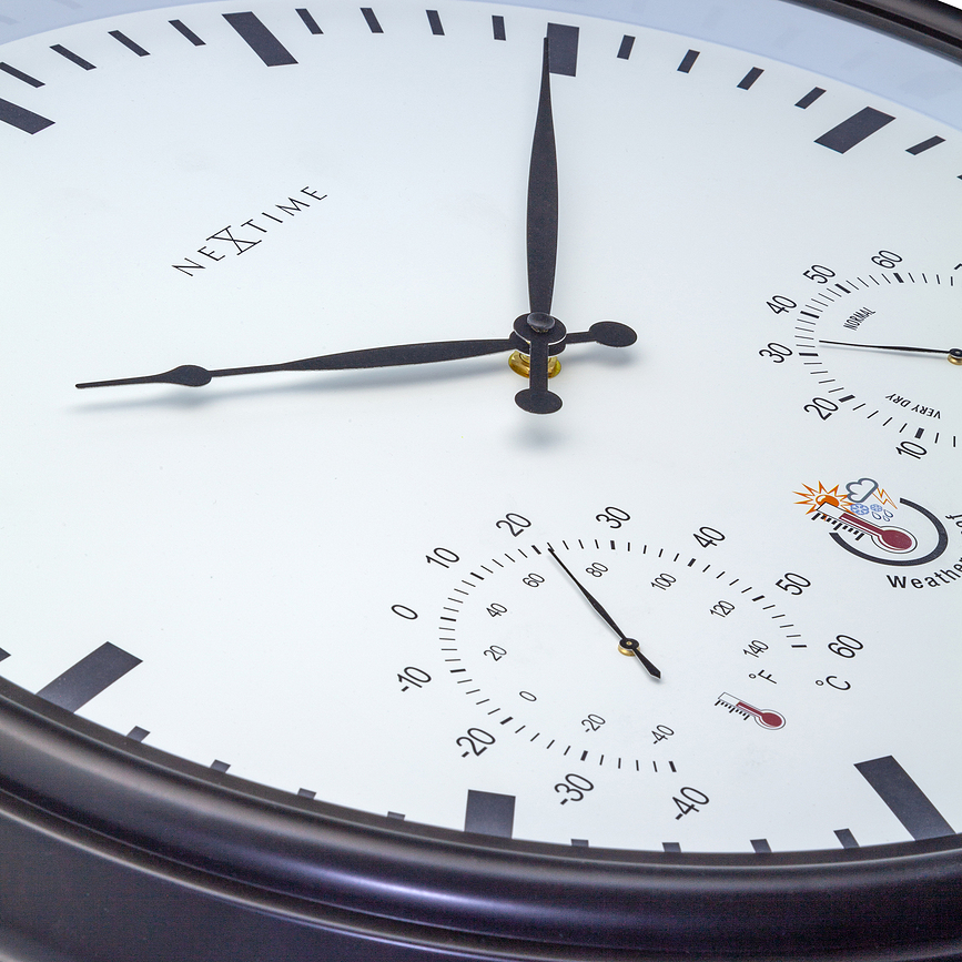 Reloj Sunflower, con termómetro e higrómetro