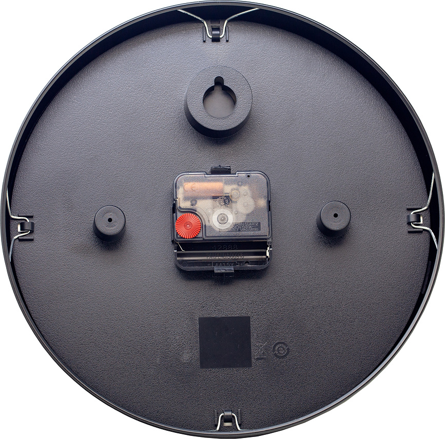 Retro II Horloge murale, noir et cuivre