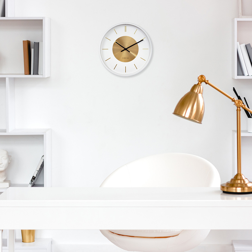 Retro II Stenska ura, črno-bakrena