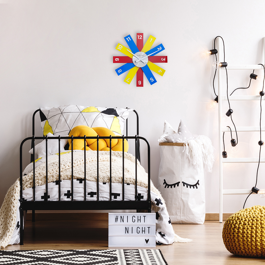 Ρολόι Τοίχου, πολύχρωμο, πλέξιγκλας