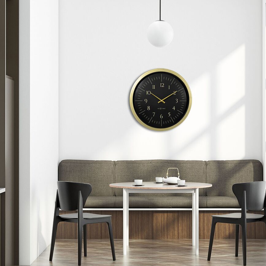 Sieninis laikrodis Galaxy 40 cm, juodas