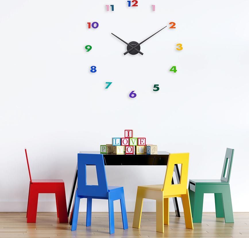 Small Hands Horloge murale, colorée