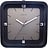 Square Alarm Bordsklocka, svart