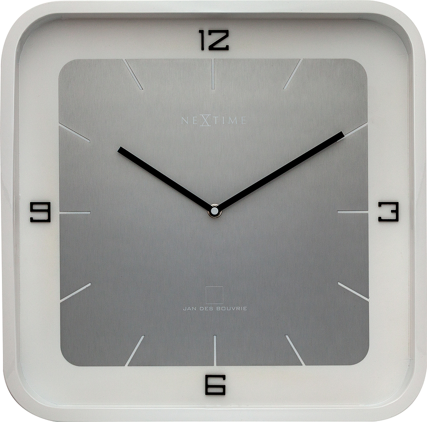 Square Wall Horloge murale, blanche