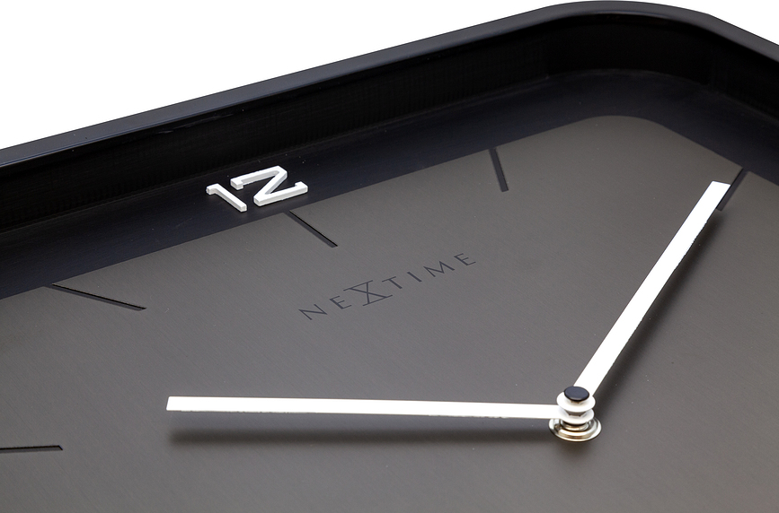 Square Wall Horloge Murale, noire