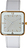 Square Wrist Montre blanche, à cadran doré
