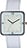 Square Wrist Wristwatch white with silver dial