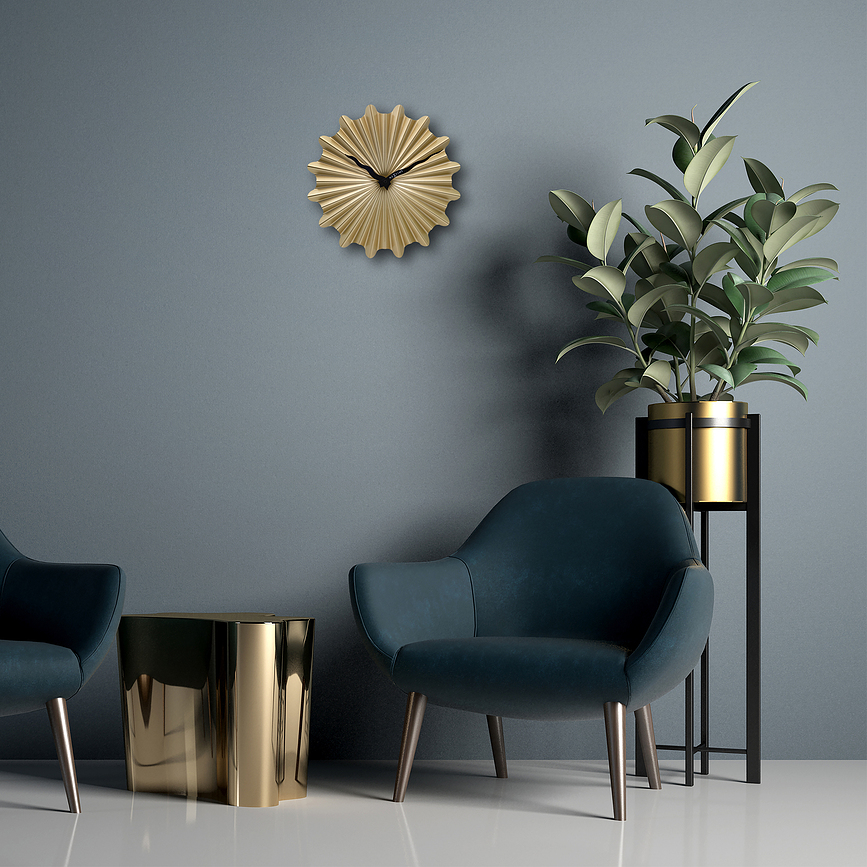 Sunny Ρολόι Τοίχου, χρυσό