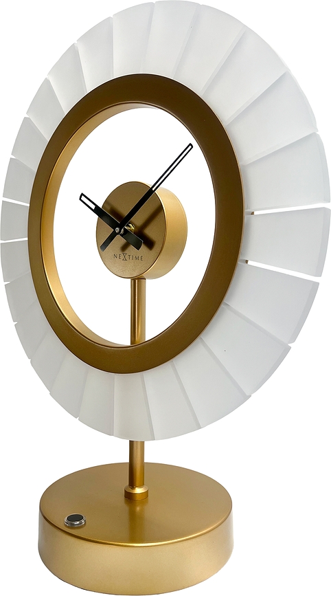 Ting tafellamp met klok, goud