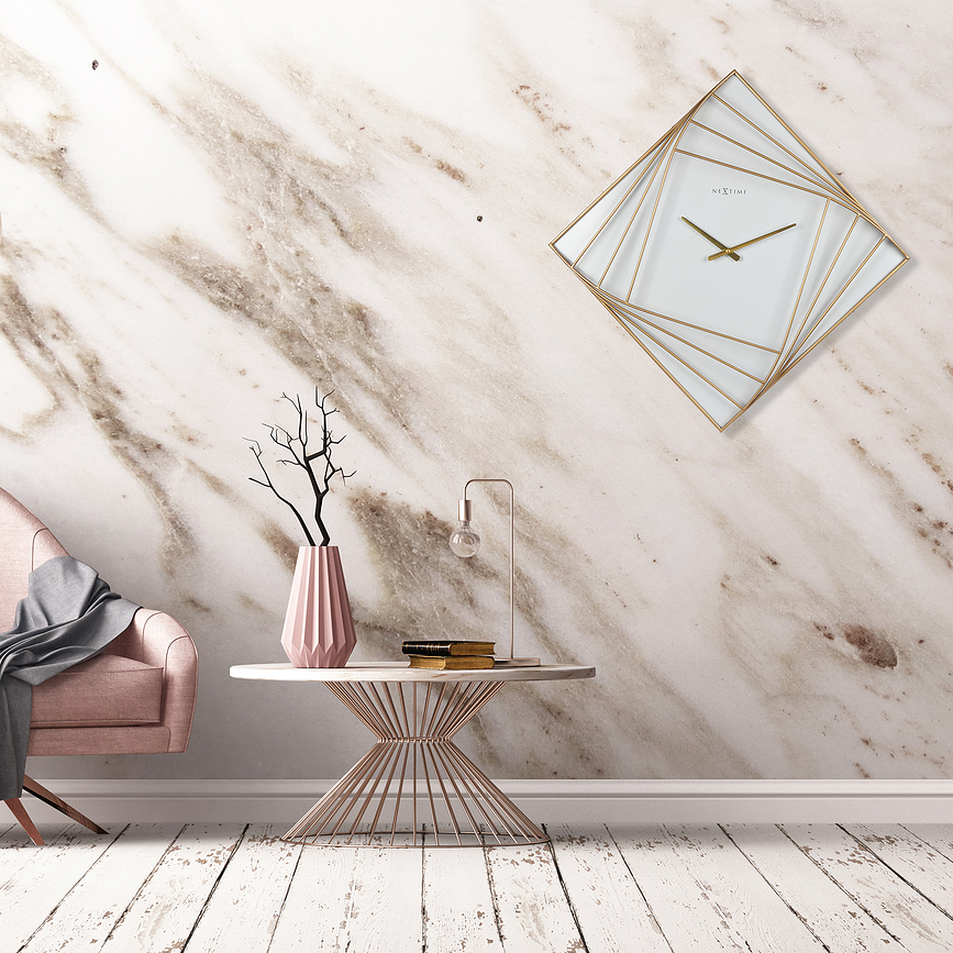 Turning Square Horloge murale, 85 cm