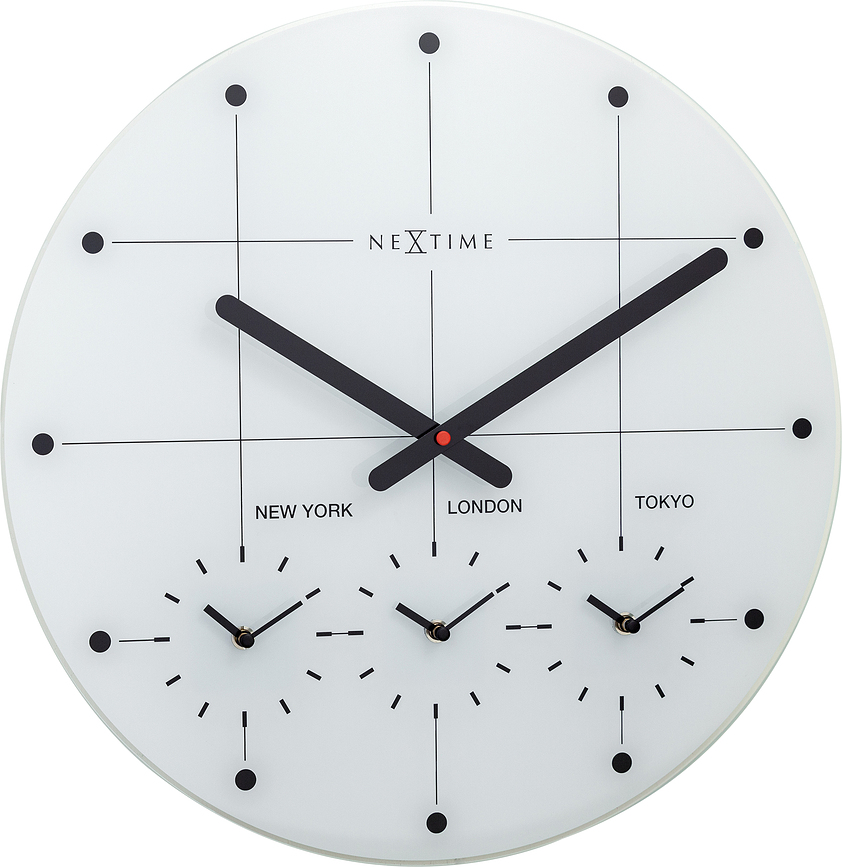 Wandklok Big City 43 cm wit
