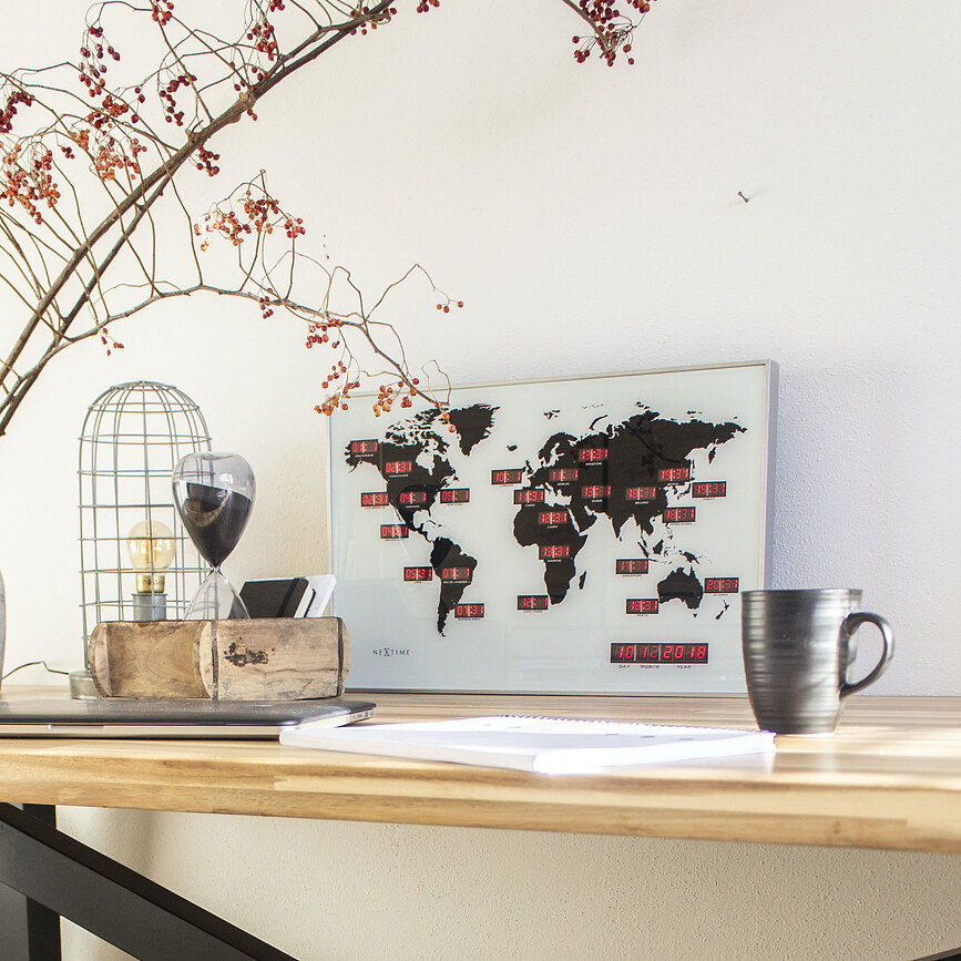 World Time Digit Ρολόι τοίχου, ψηφιακό