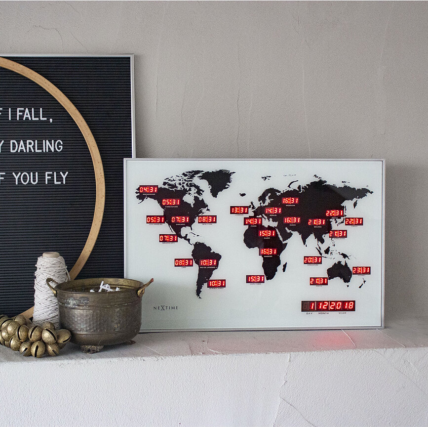 World Time Digit Sat zidni